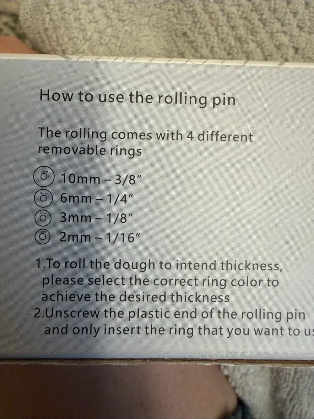 Adjustable Stainless Steel Rolling Pin with Multicolor Thickness Rings & Mat